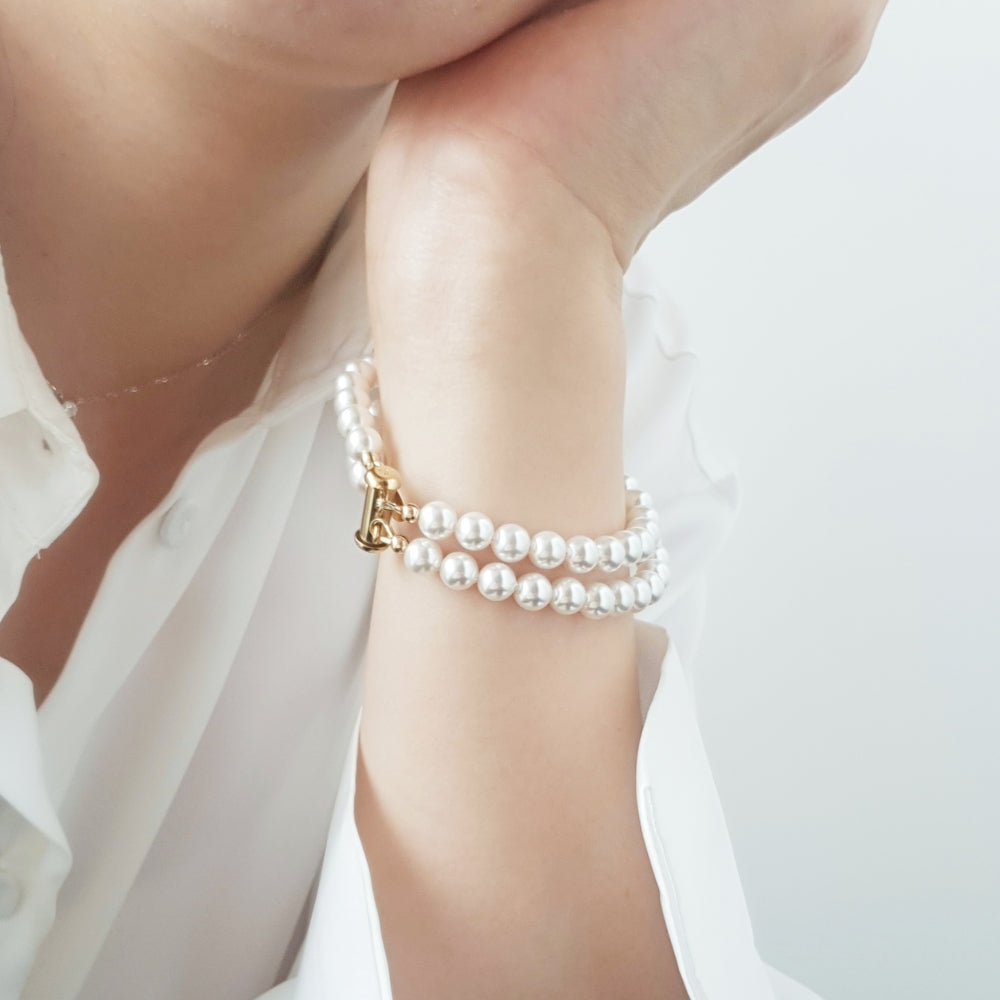 3 Strand Swarovski Pearl Bracelet