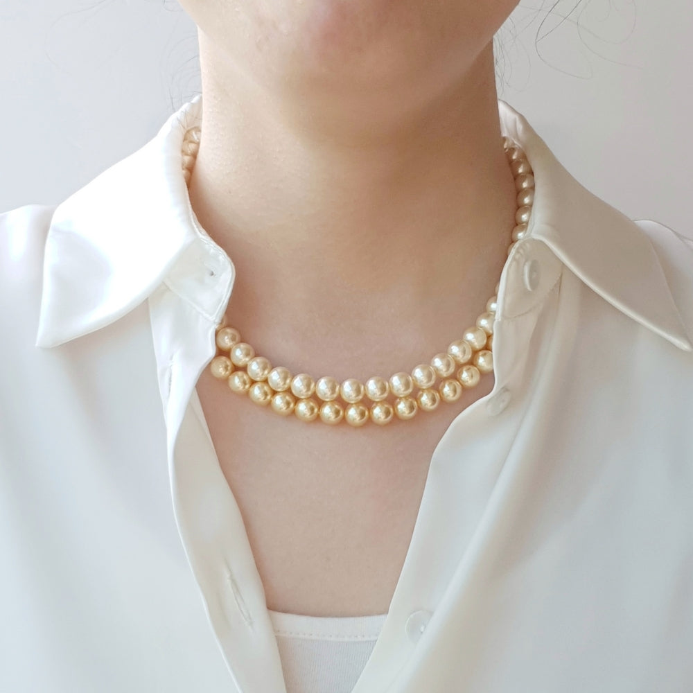 [DTJ Grade] South Sea Gold Pearl Color Inspired Necklace