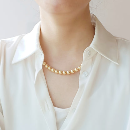 [DTJ Grade] South Sea Gold Pearl Color Inspired Necklace