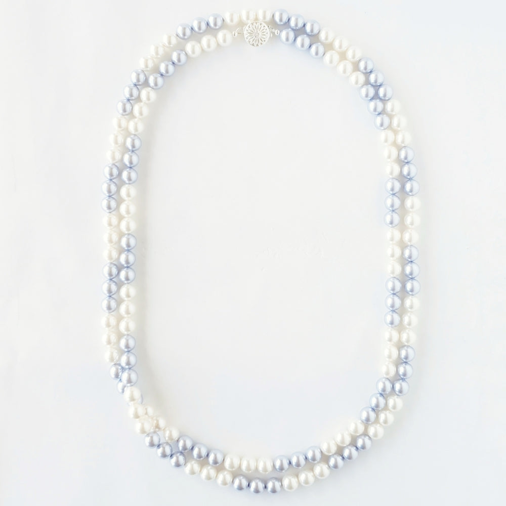 Freshwater Pearl Color Inspired Long Necklace