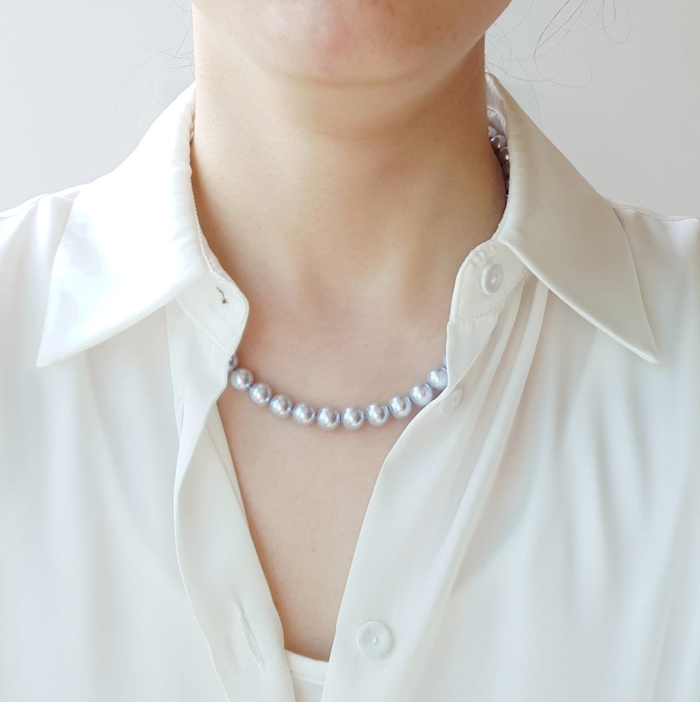 South Sea Silver Pearl Color Inspired Necklace