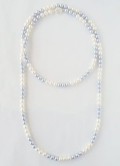 Freshwater Pearl Color Inspired Long Necklace