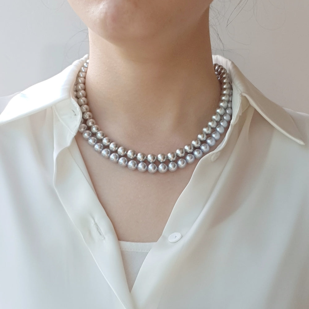 South Sea Silver Pearl Color Inspired Necklace