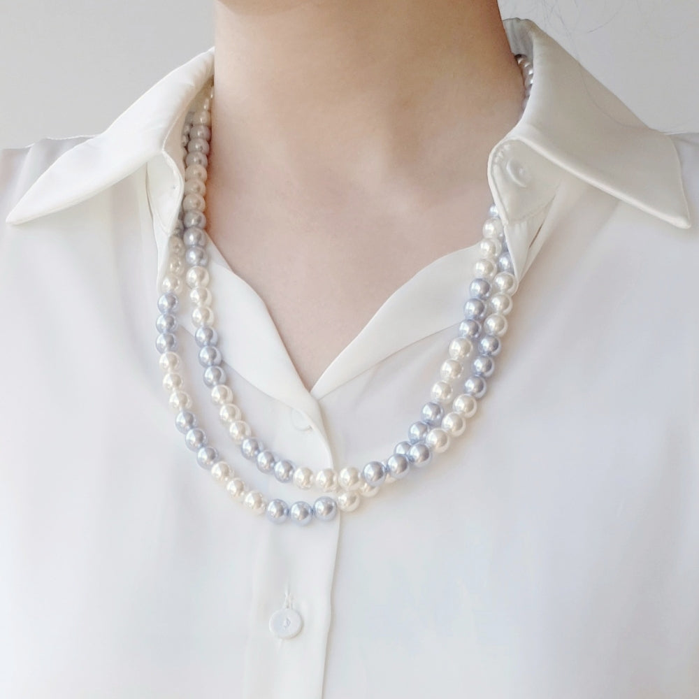 Freshwater Pearl Color Inspired Long Necklace