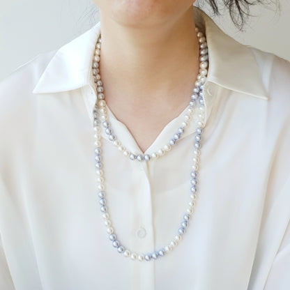 Freshwater Pearl Color Inspired Long Necklace