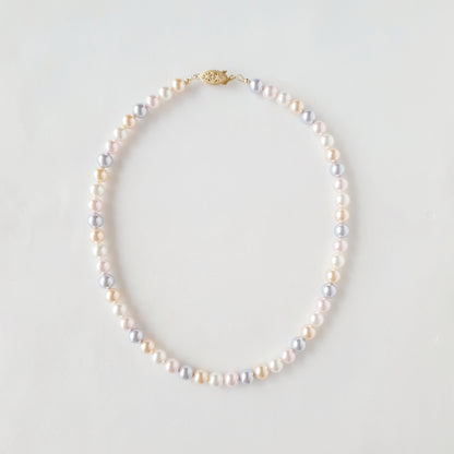 Freshwater Pearl Color Inspired Multi Color Necklace