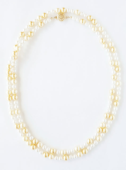 South Sea Pearl Color Inspired Long Necklace