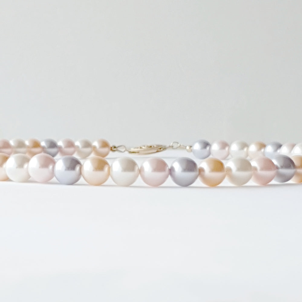 Freshwater Pearl Color Inspired Multi Color Necklace