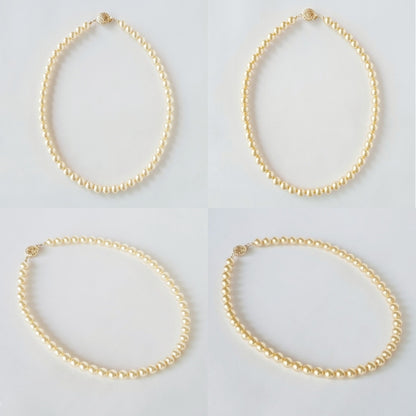 [DTJ Grade] South Sea Pearl Gold Color Swarovski Pearl Necklace