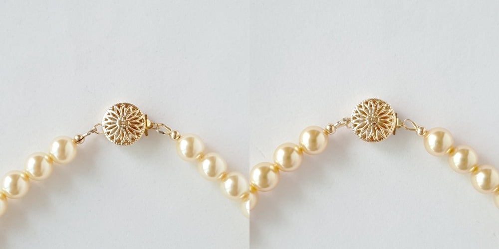 [DTJ Grade] South Sea Pearl Gold Color Swarovski Pearl Necklace