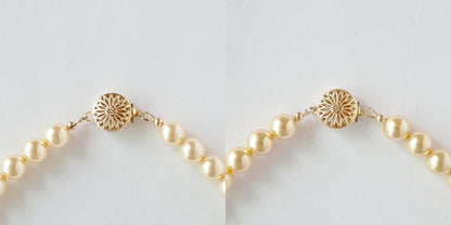 [DTJ Grade] South Sea Pearl Gold Color Swarovski Pearl Necklace